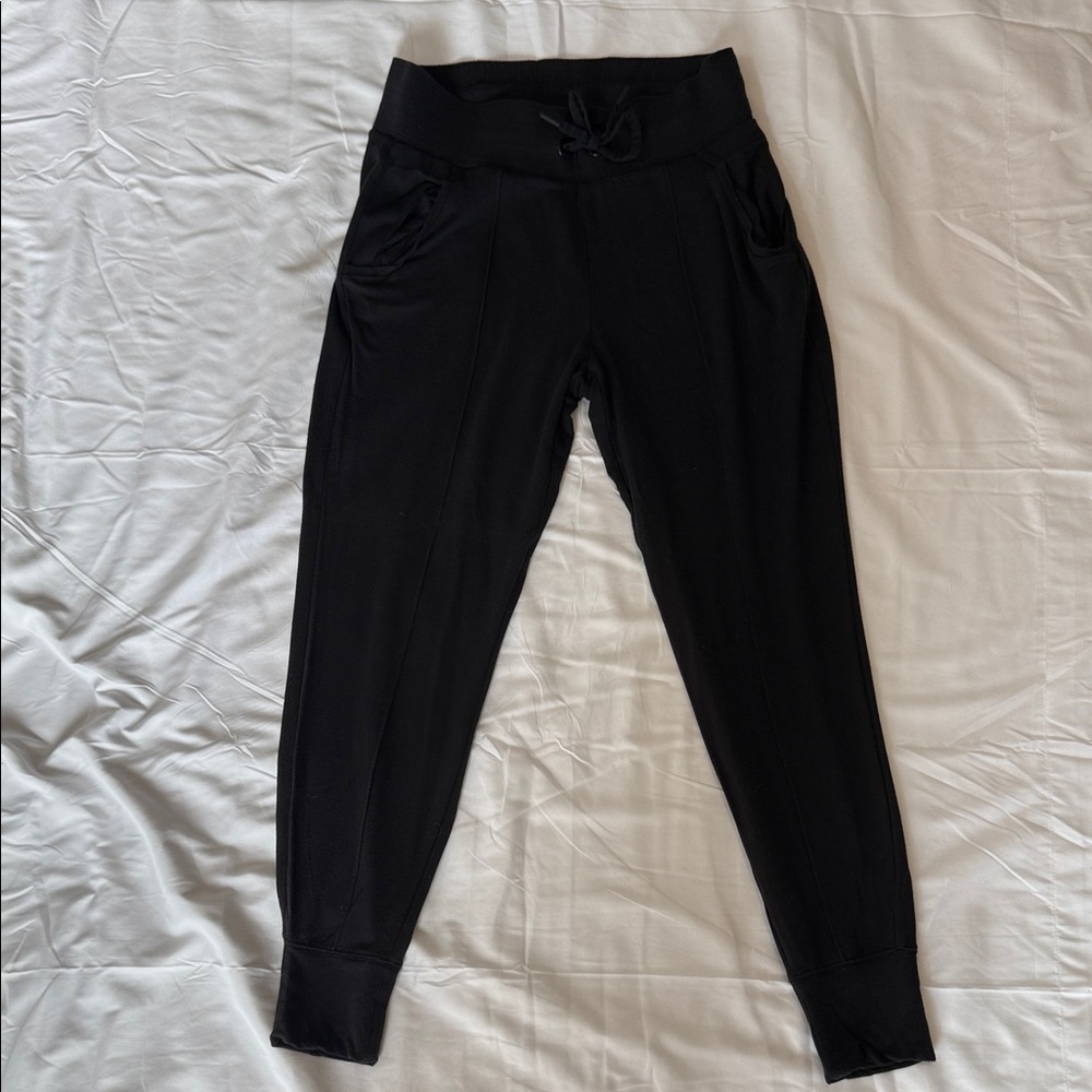 Athleta Black Jogger Pants with Drawstring Waist
